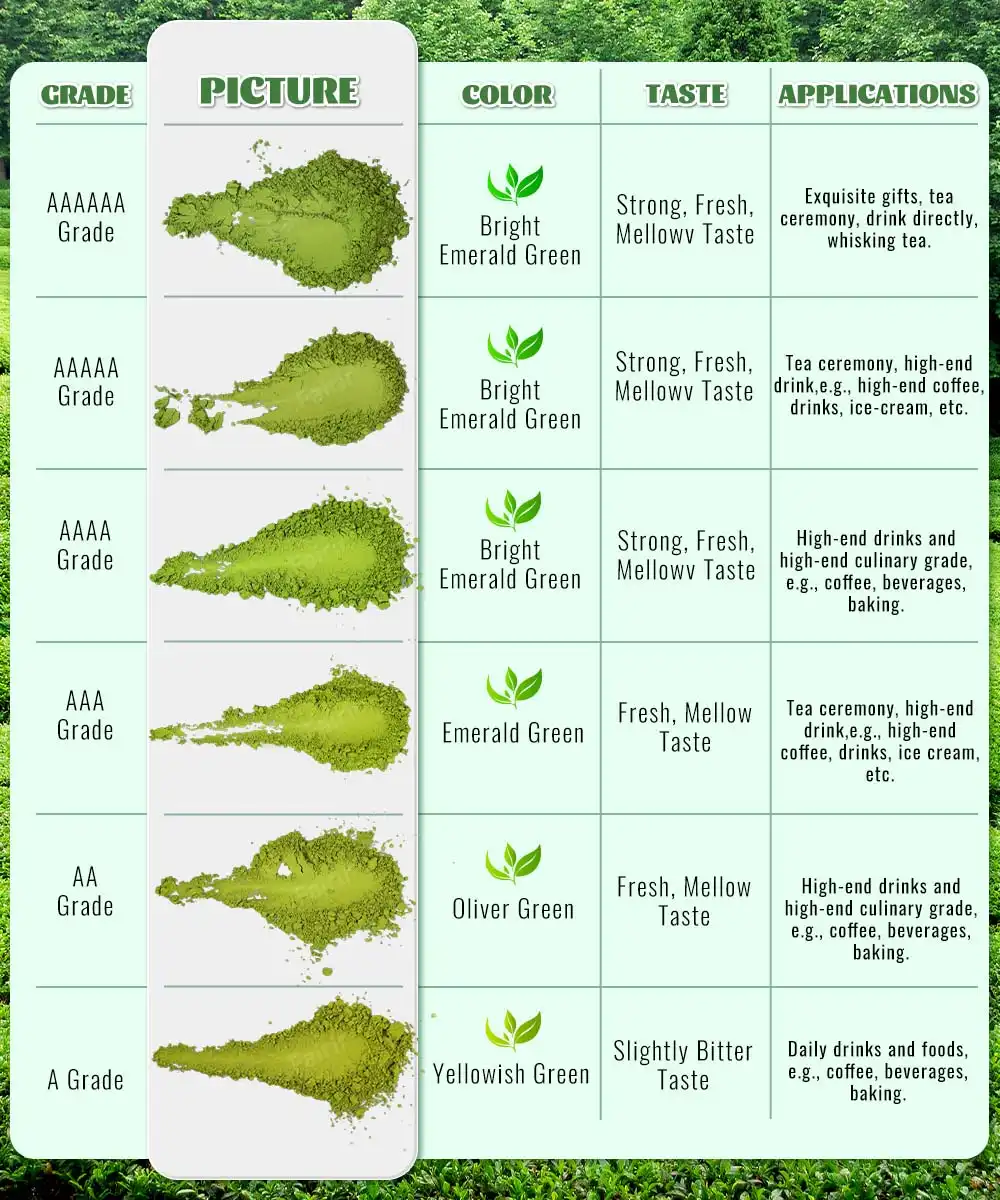 Matcha Powder Grades Matcha Powder Grades
