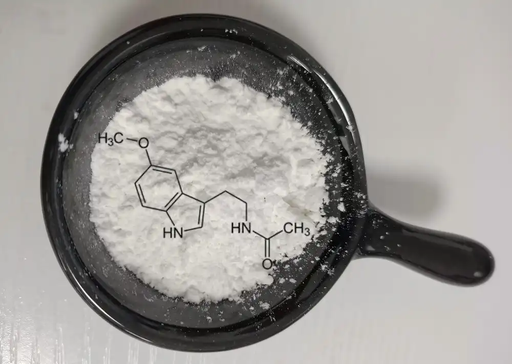 Melatonin powder in pharmaceutical formulations